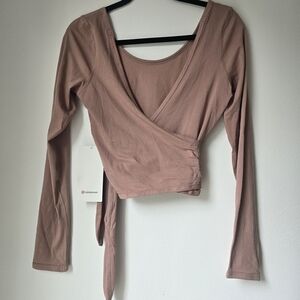 lululemon athletica Women's Pink Wrap Top